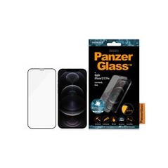 PanzerGlass Screen Protector for Apple iPhone 12 & 12 Pro - Black Transparent, Ultimate Protection & Clarity